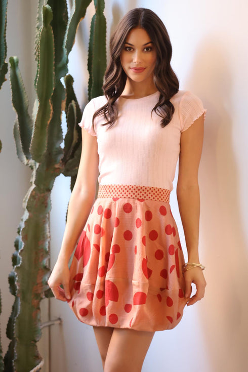 Eva Franco Dotted Mini Skirt